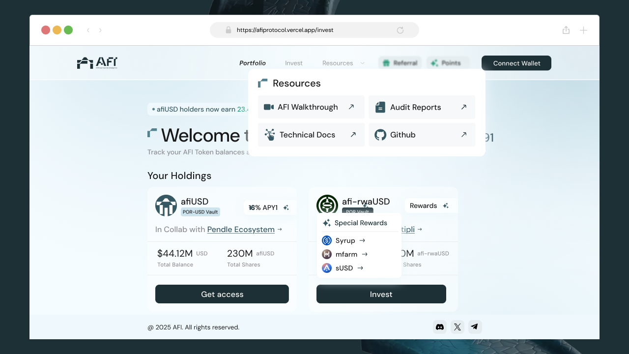 AFI Yield Vaults Are Live: How $76M+ in Proof-of-Reserve-Backed TVL Is Redefining Capital-Grade DeFi for Institutions